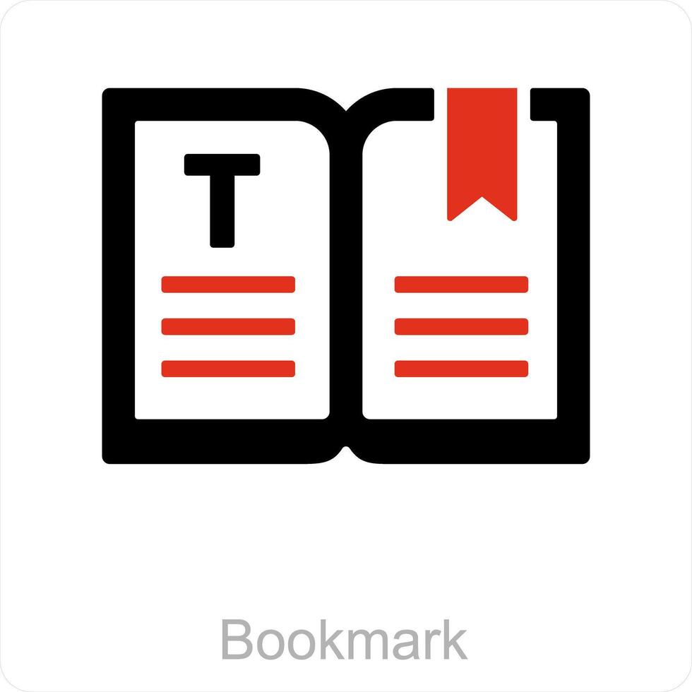 bookmark and star icon concept vector