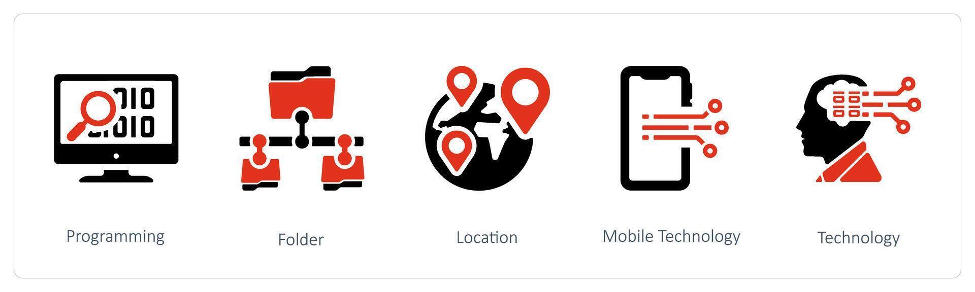 Programming, folder and Location 40182691 Vector Art at Vecteezy