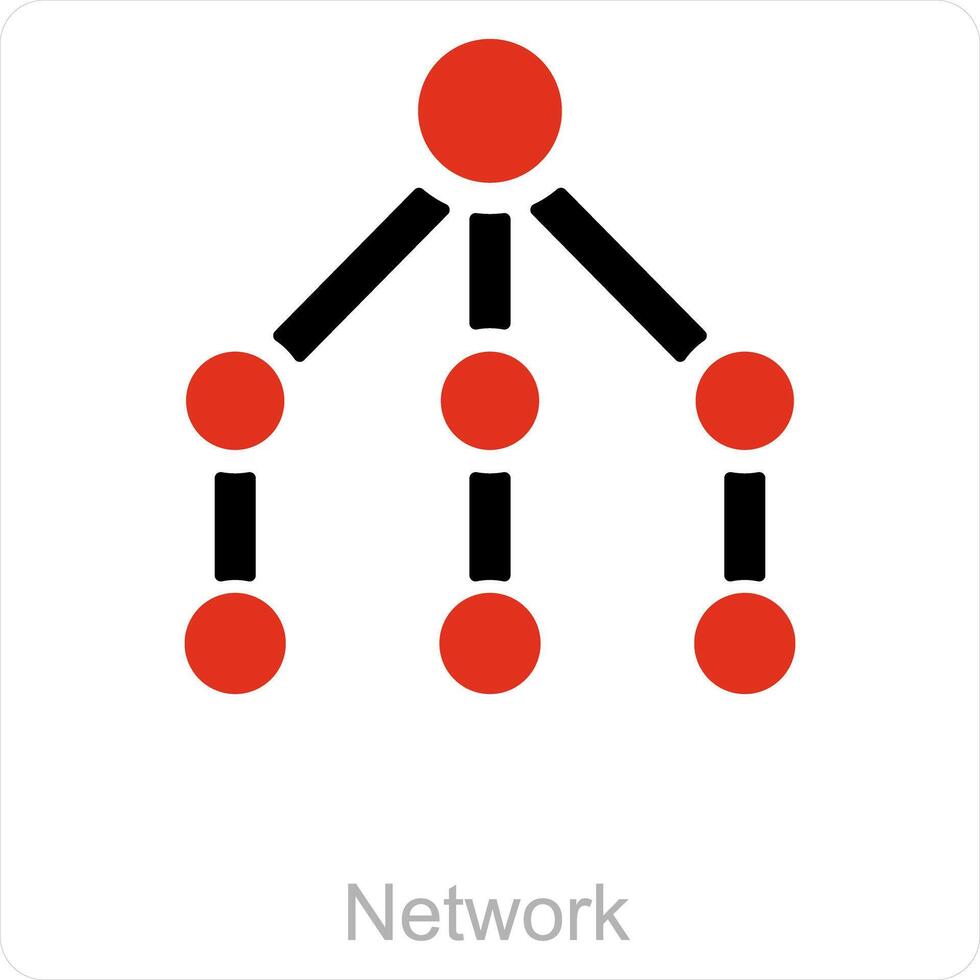 Network and link icon concept vector