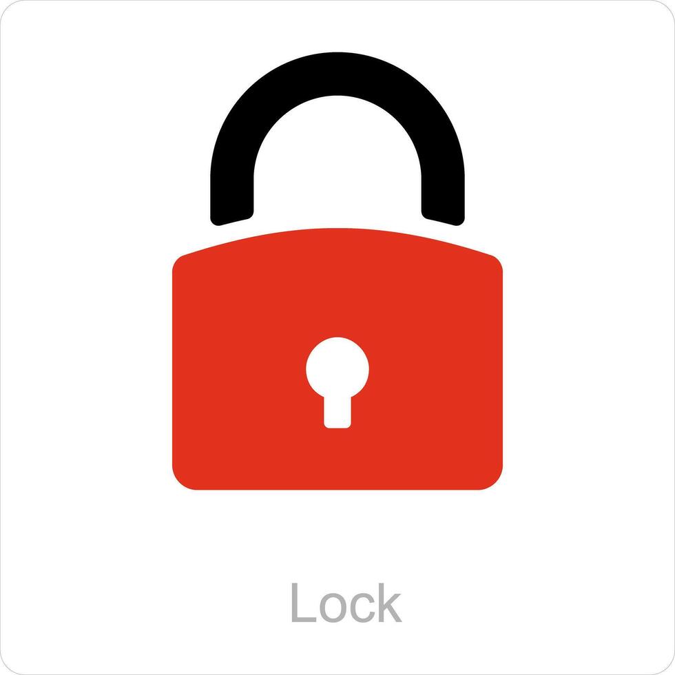 Lock and safety icon concept vector