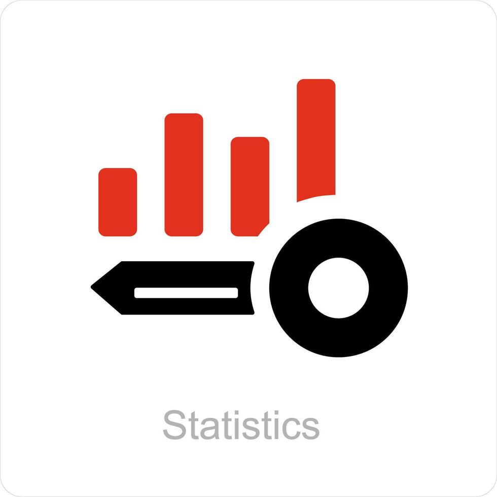 Statistics and chart icon concept vector