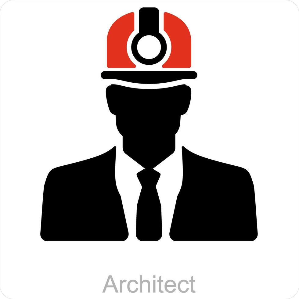 Architect and designer icon concept vector