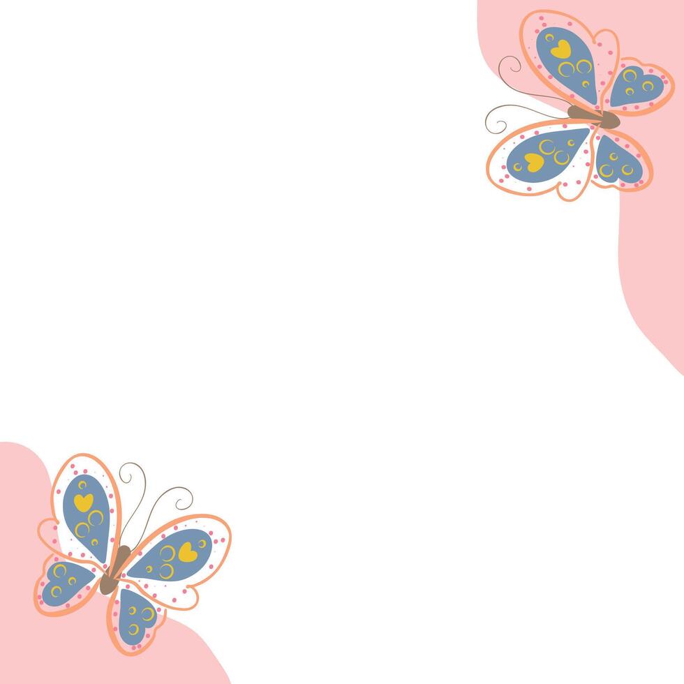 estético antecedentes con linda mariposa vector ilustración. diseño para bandera, póster, tarjeta, invitación y social medios de comunicación enviar