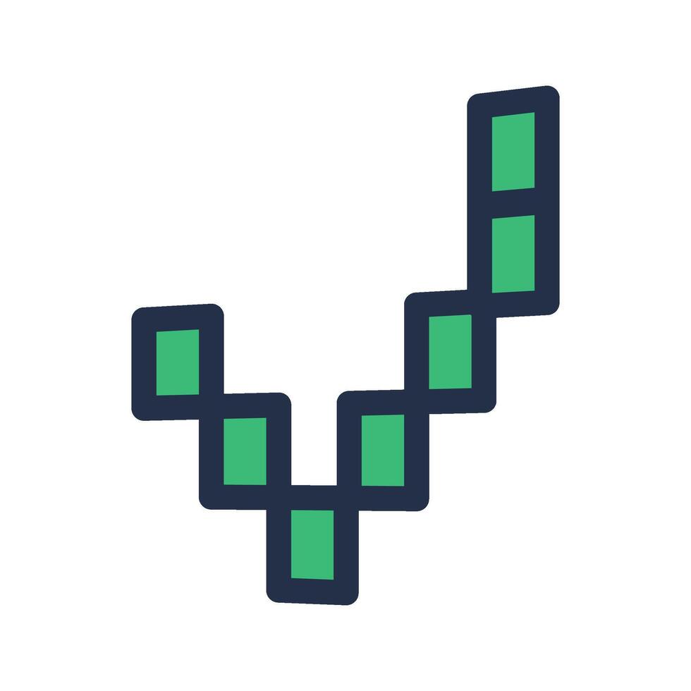pixelado correcto votar marca verde píxel cheque marca vector