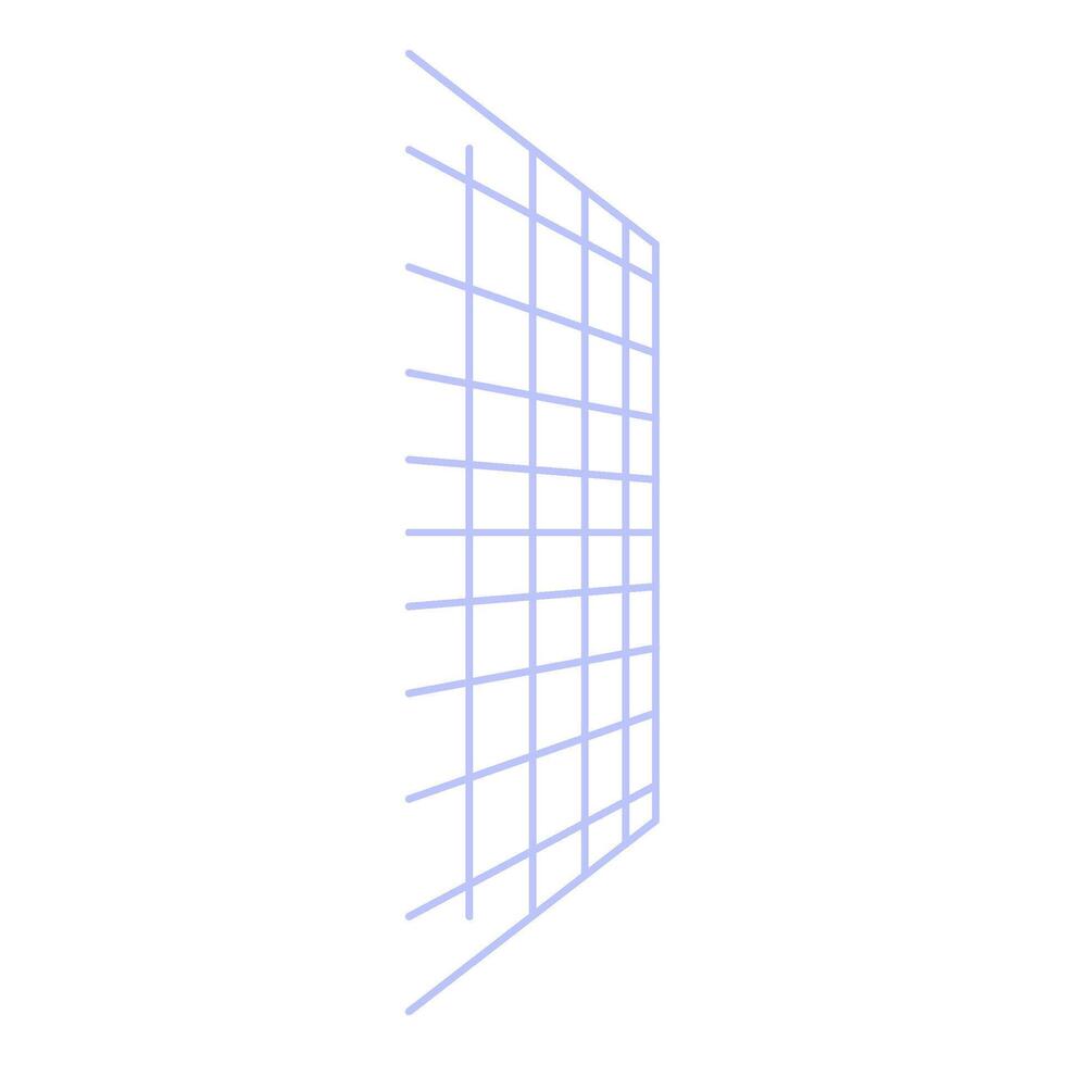 Vertical Blue Grid In Perspective Wall Frame vector