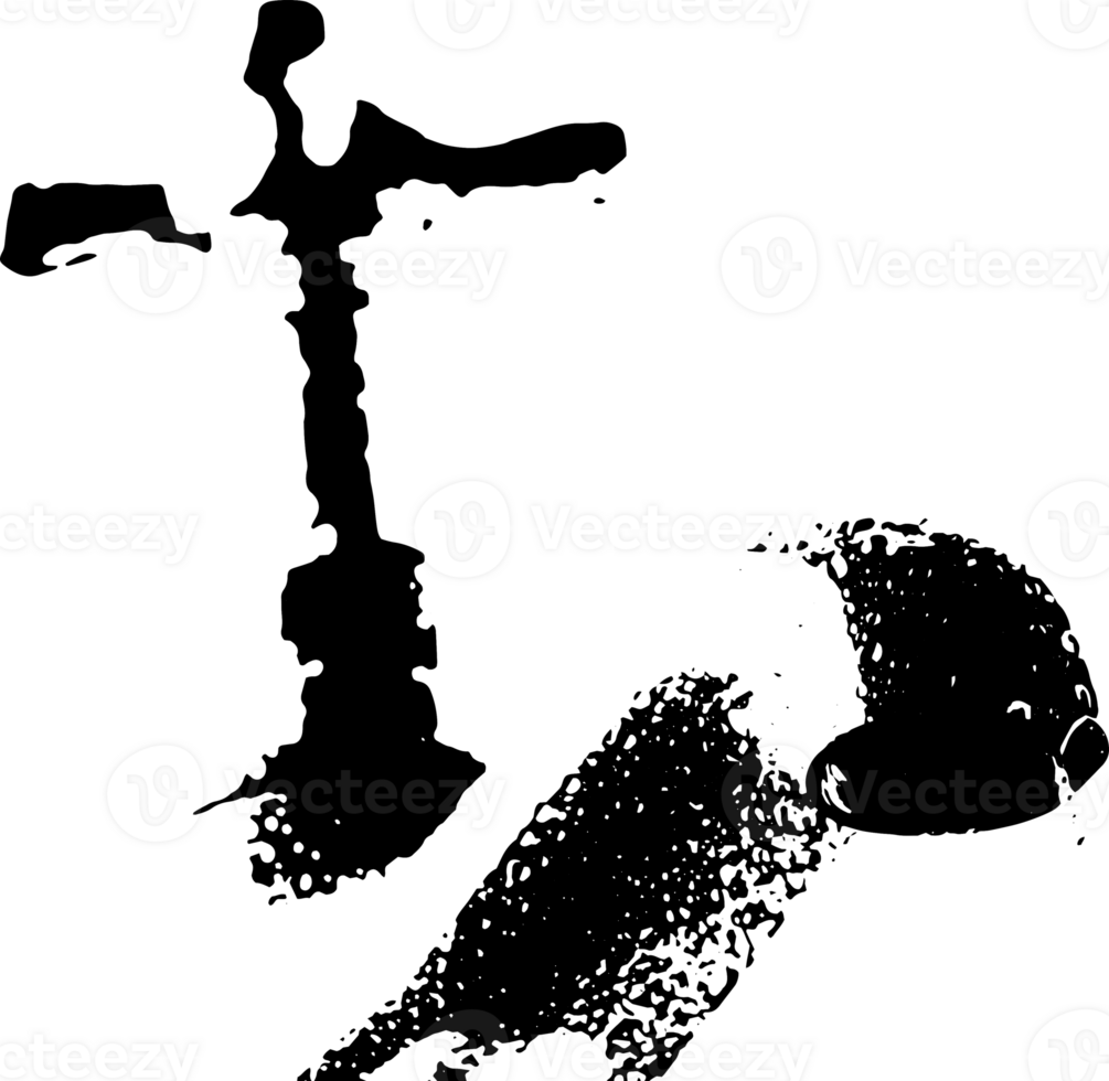 Rustic grunge texture with grain and stains. Abstract noise background. PNG graphic illustration with transparent background.