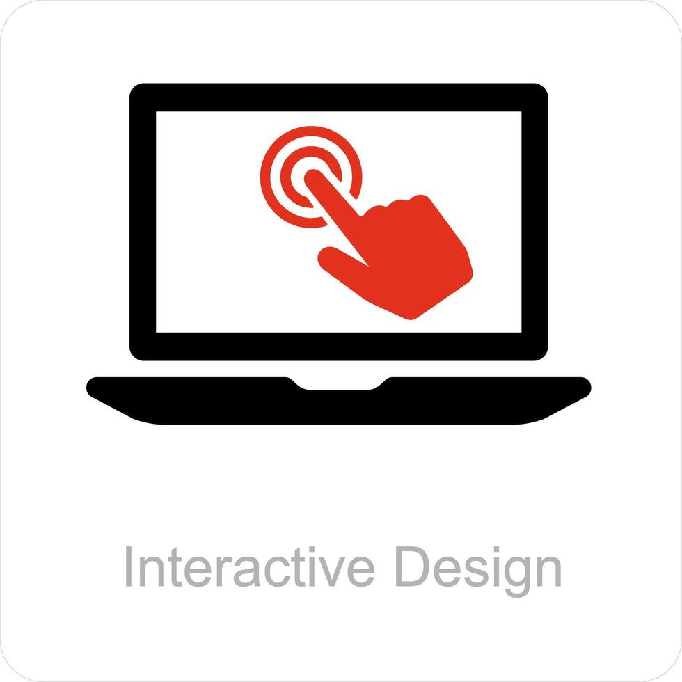 interactive design and internet icon concept vector
