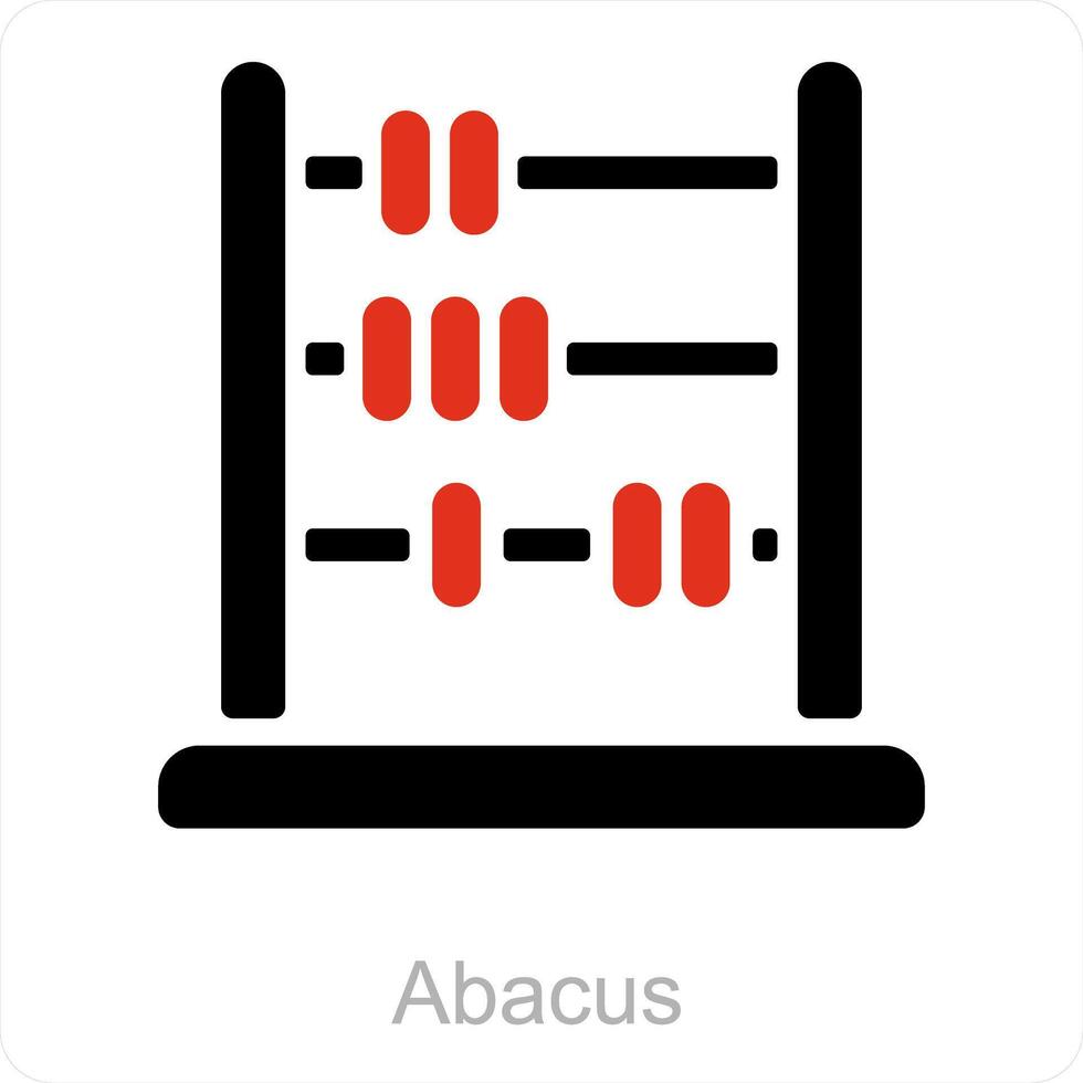 Abacus and maths icon concept vector