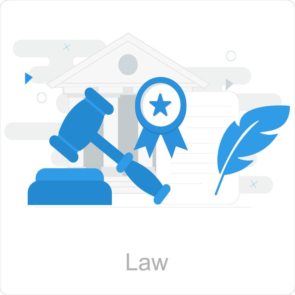 Law and legal icon concept vector