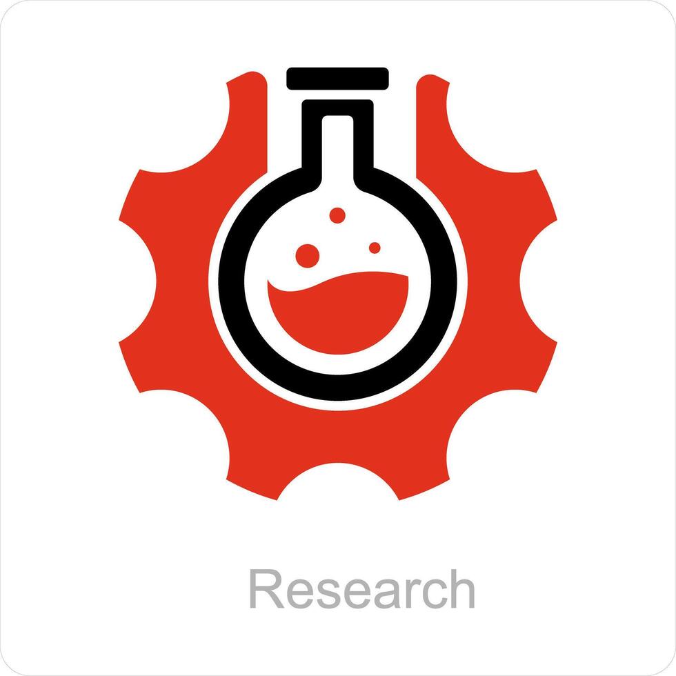 Research and laboratory icon concept vector