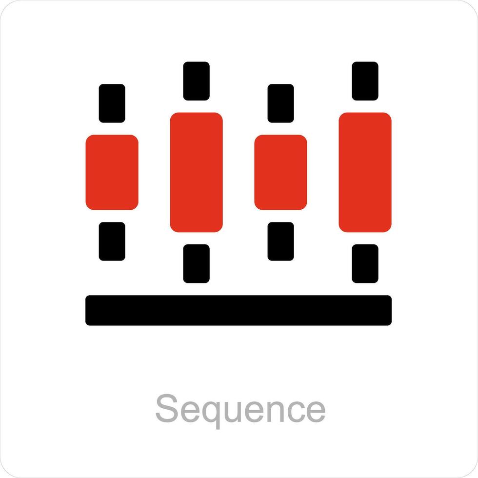 Sequence and series icon concept vector