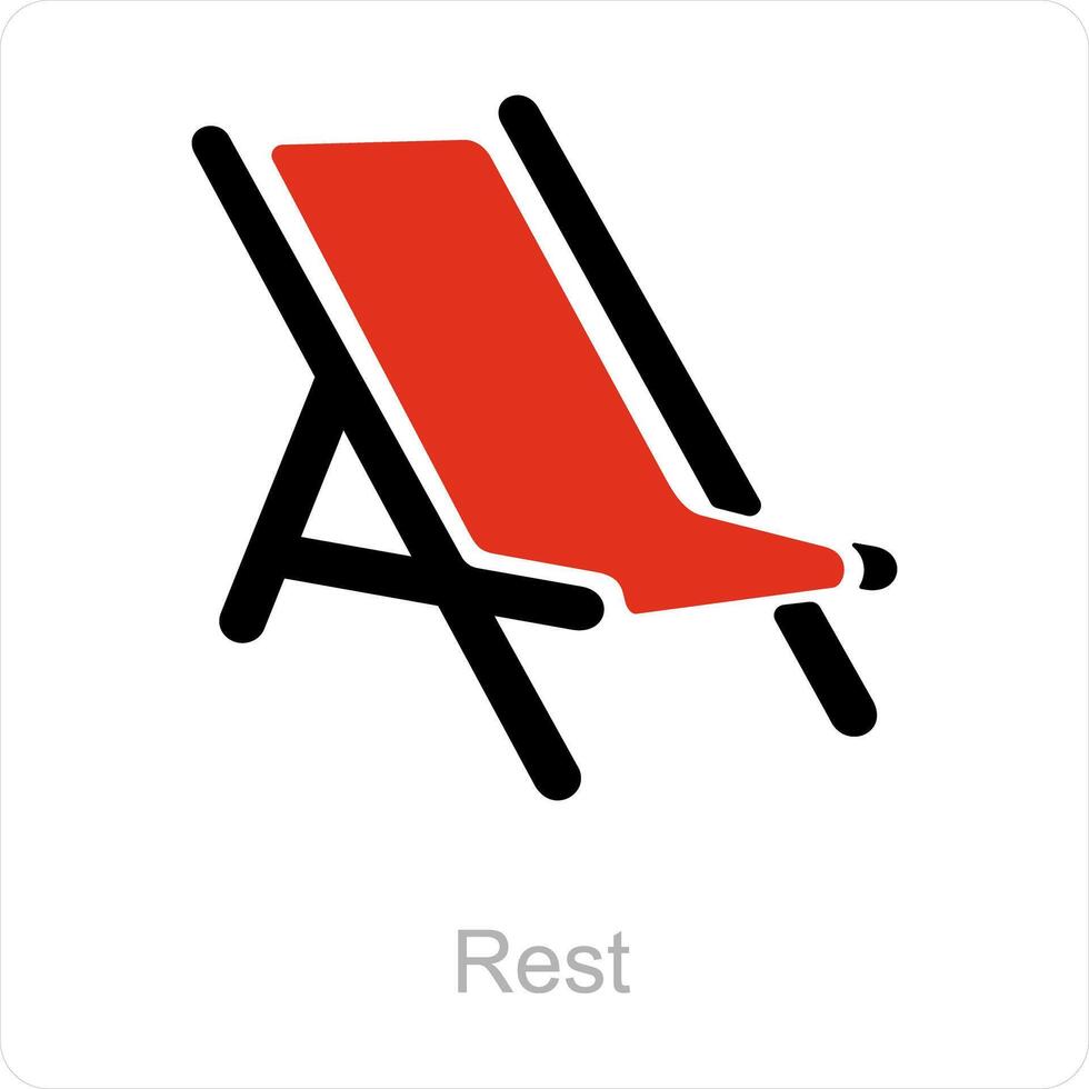 rest and sleep icon concept vector