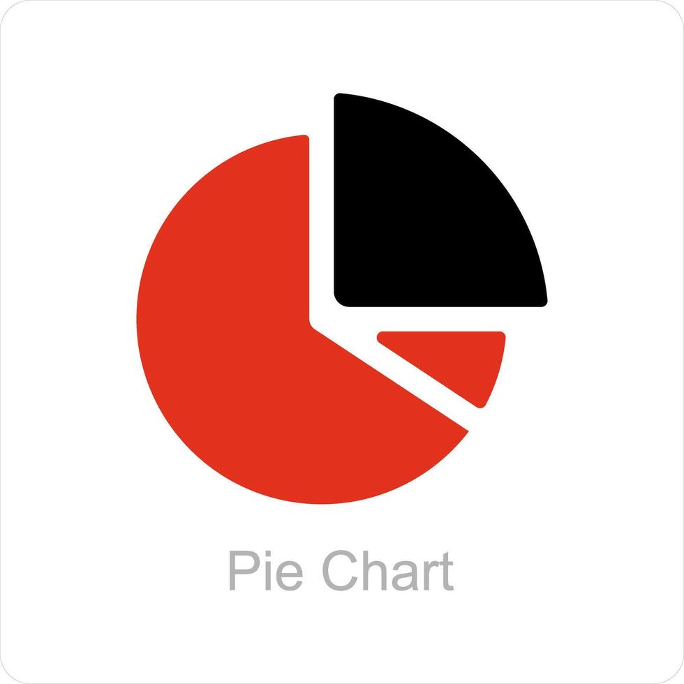 Pie Chart and chart icon concept vector