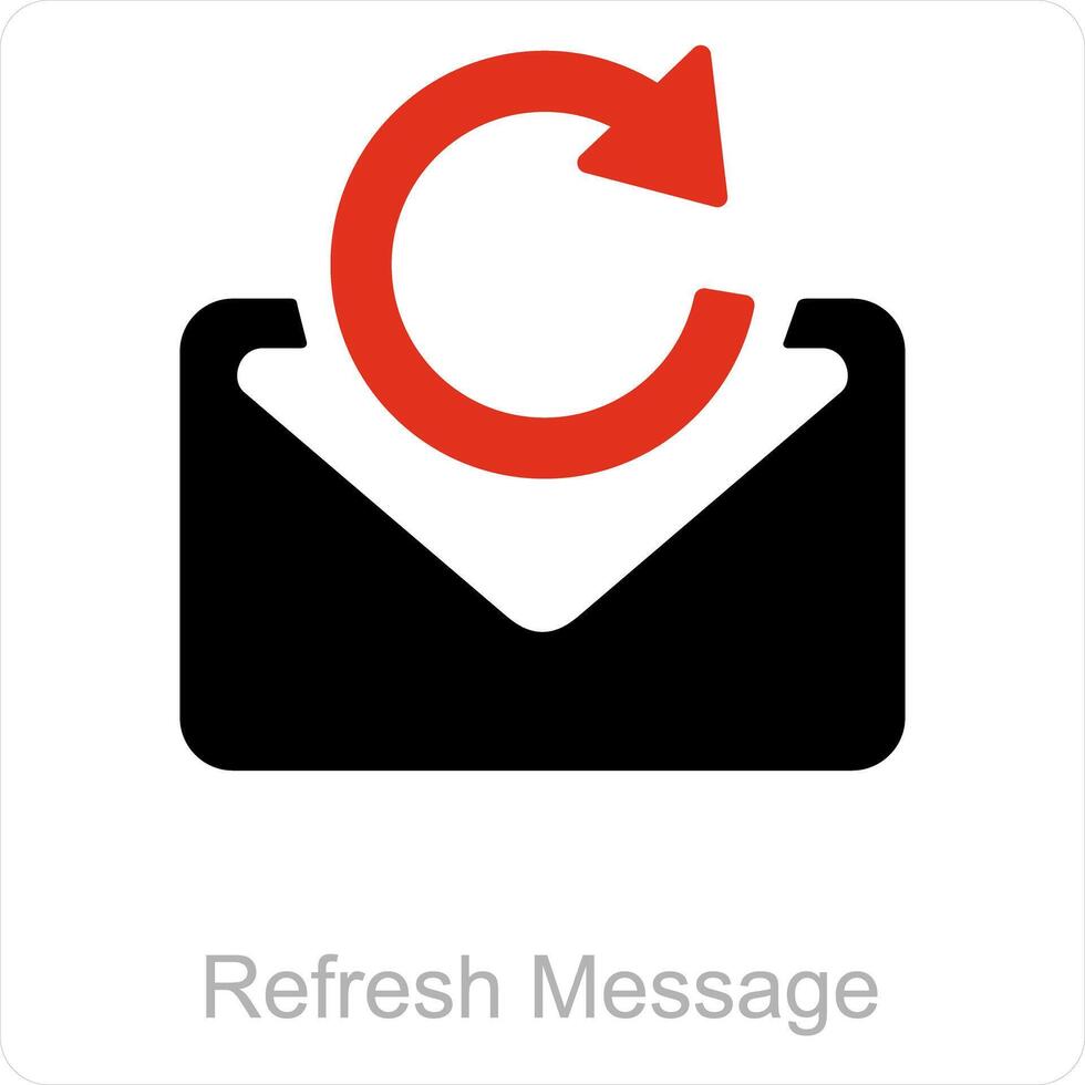 Refresh message and mail icon concept vector