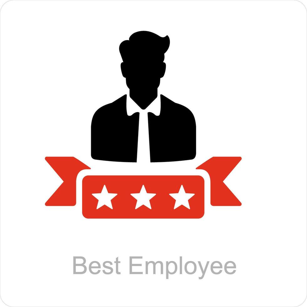 Best Employee and businessman icon concept vector