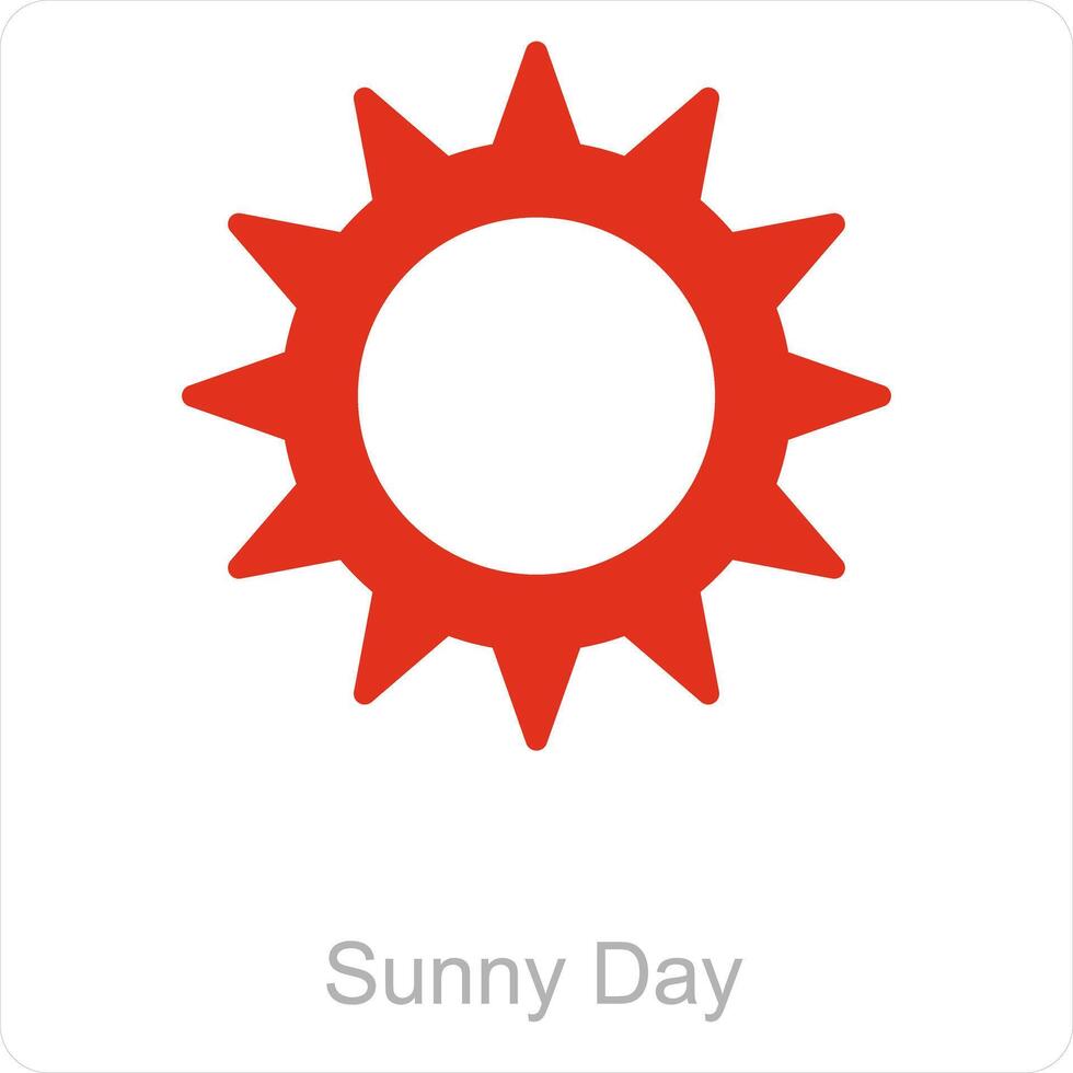 Sunny Day and sunlight icon concept vector