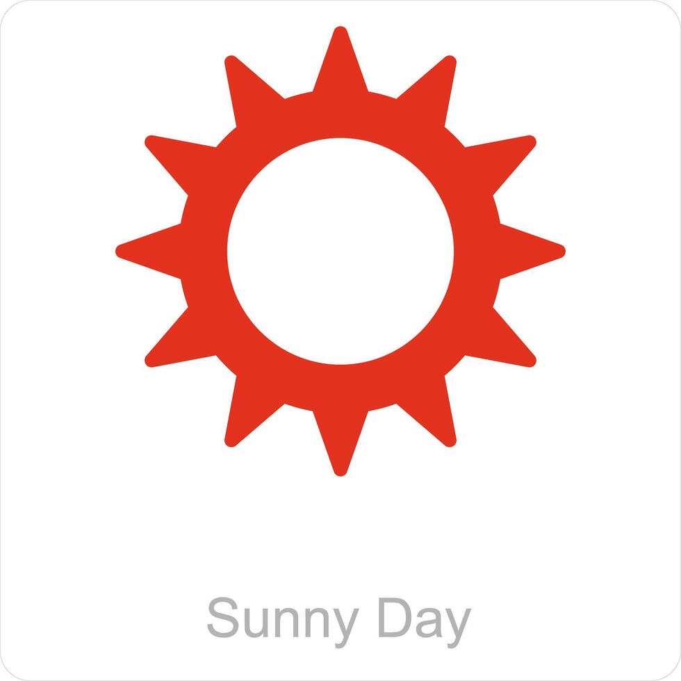 Sunny Day and sunlight icon concept vector