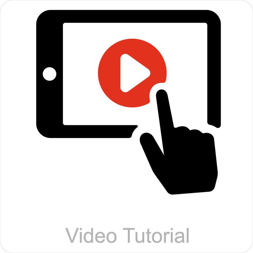 Video Tutorial and education icon concept vector