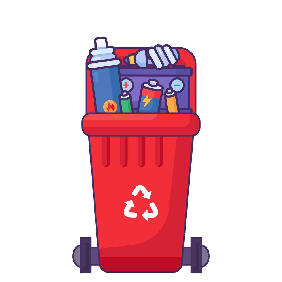 Fulled Transportable Hazardous Waste Container vector