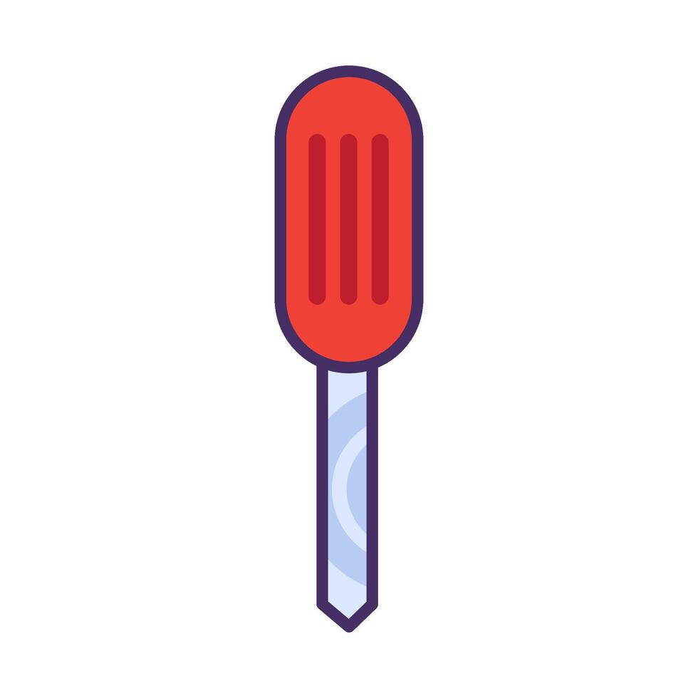 Stroked Cross Screwdriver DIY Tool Icon vector