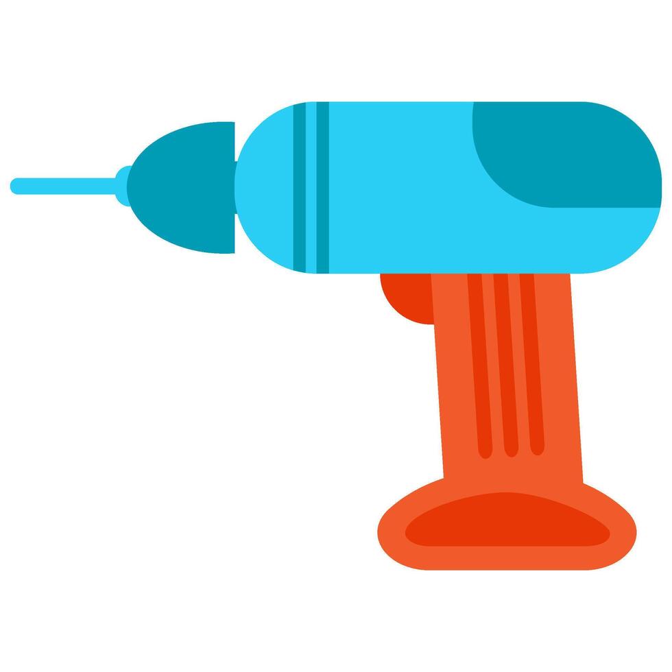 Flat Battery Electric Drill Repair Tool Icon vector