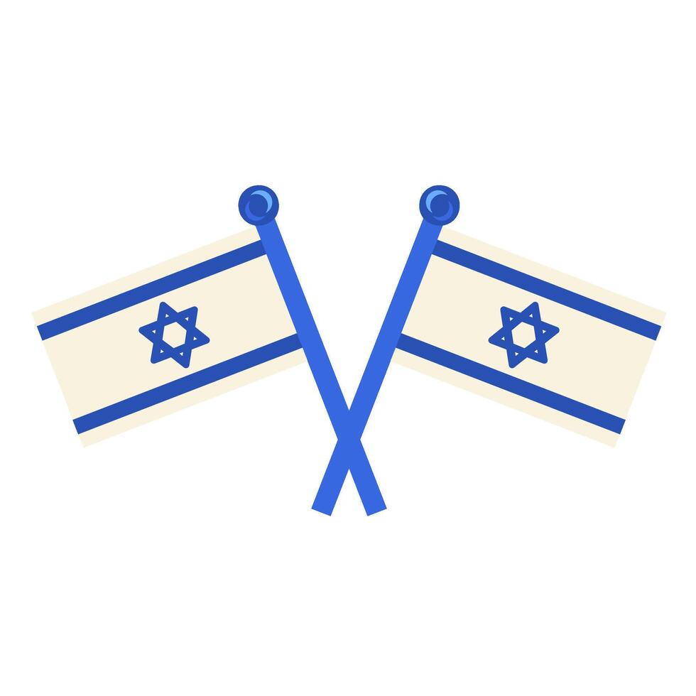 Israel festivo cruzado recuerdo banderas sólido Leche vector