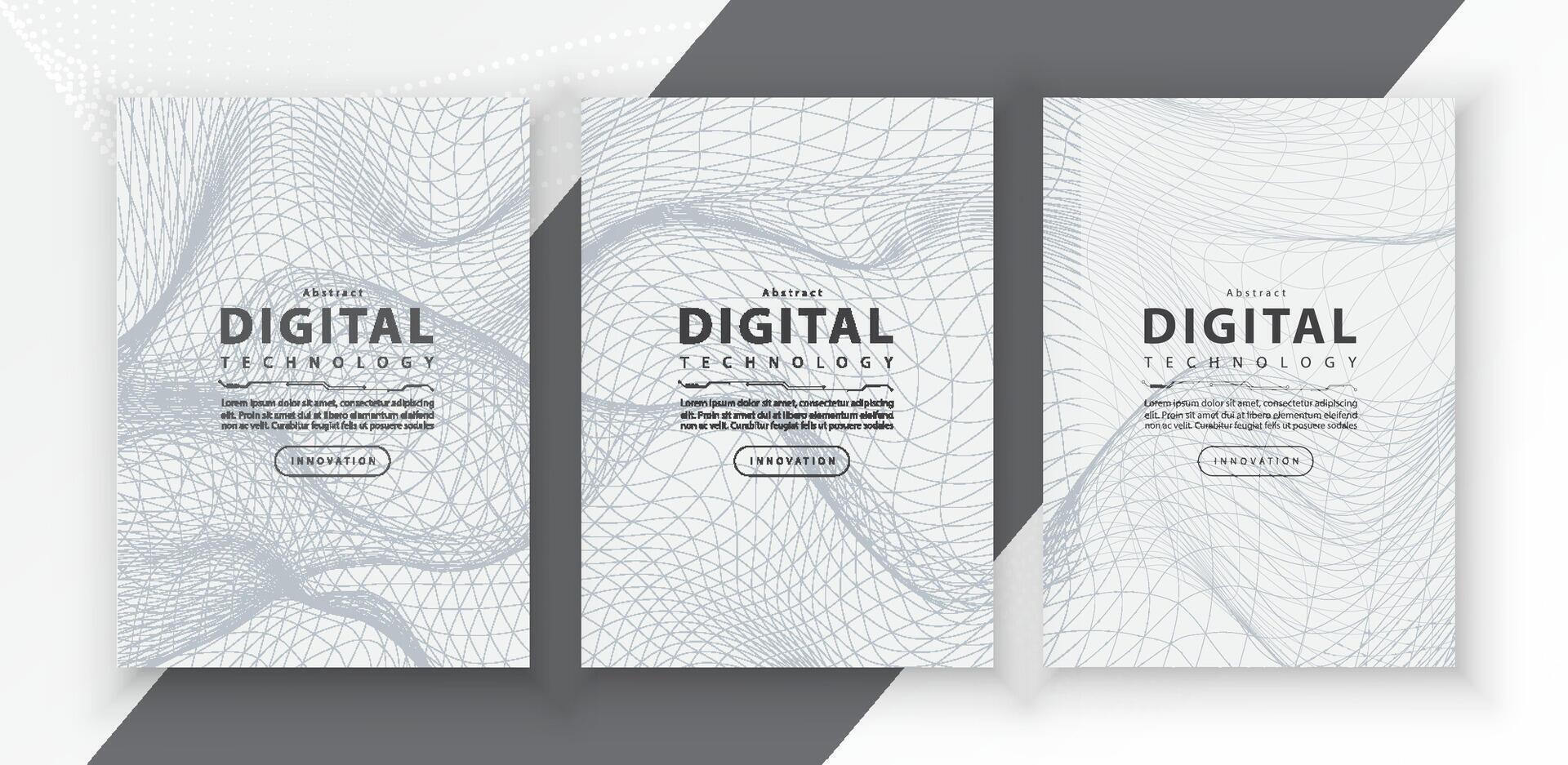 Poster brochure cover banner presentation layout template, technology digital futuristic internet network connection white background, abstract cyber future tech communication, Ai big data science 3d vector