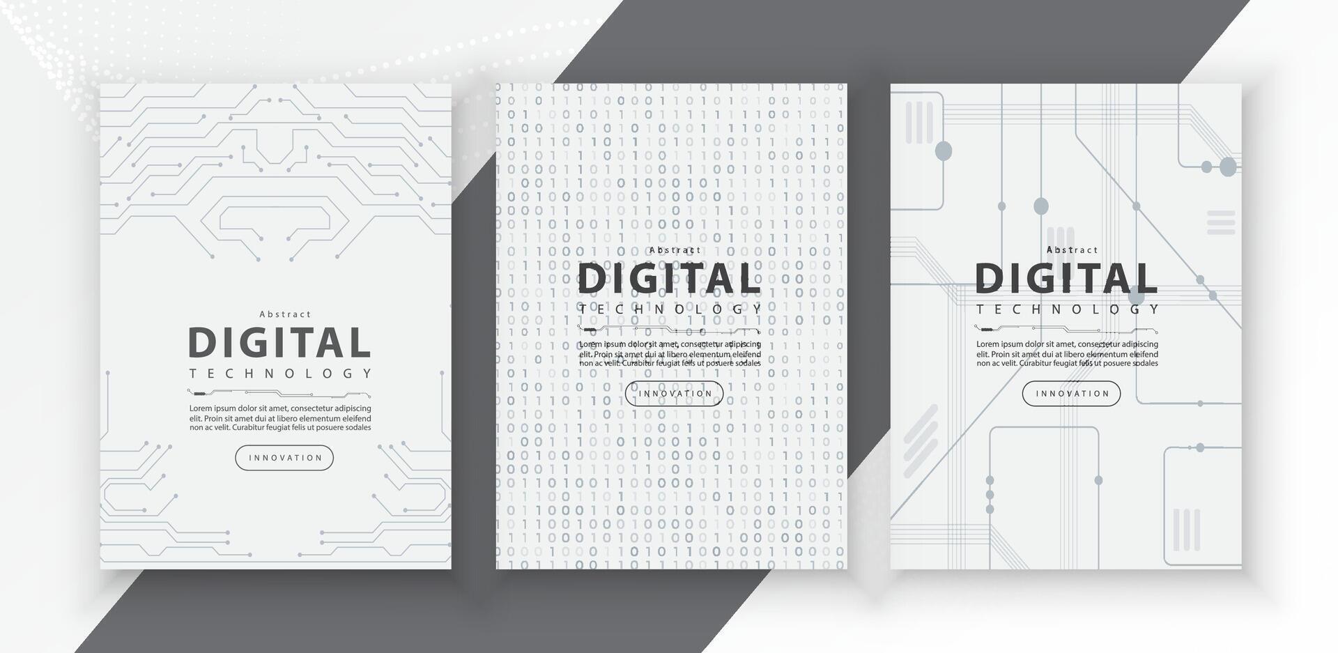 Poster brochure cover banner presentation layout template, technology digital futuristic internet network connection white background, abstract cyber future tech communication, Ai big data science 3d vector