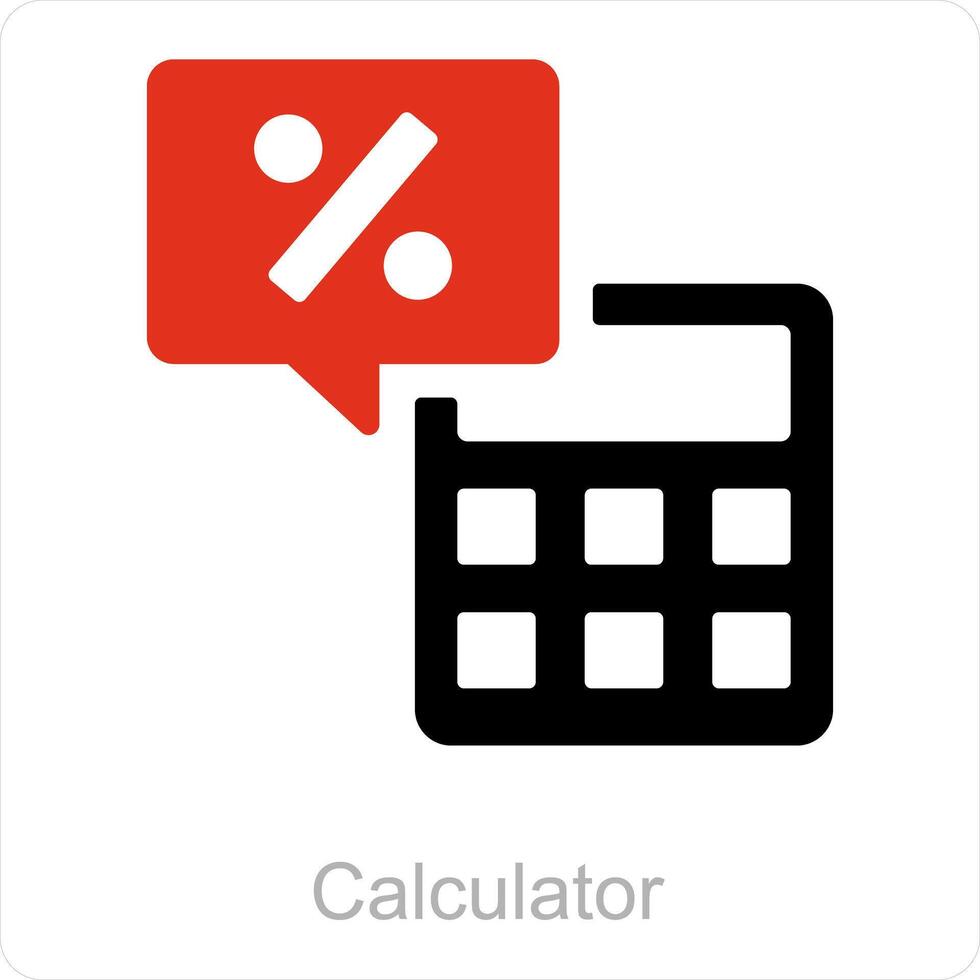 calculator and maths icon concept vector
