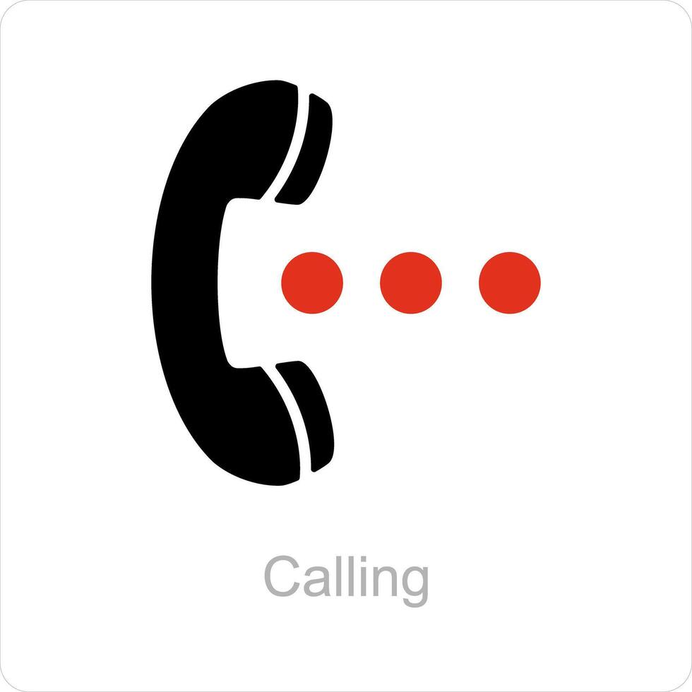 Calling and call icon concept vector