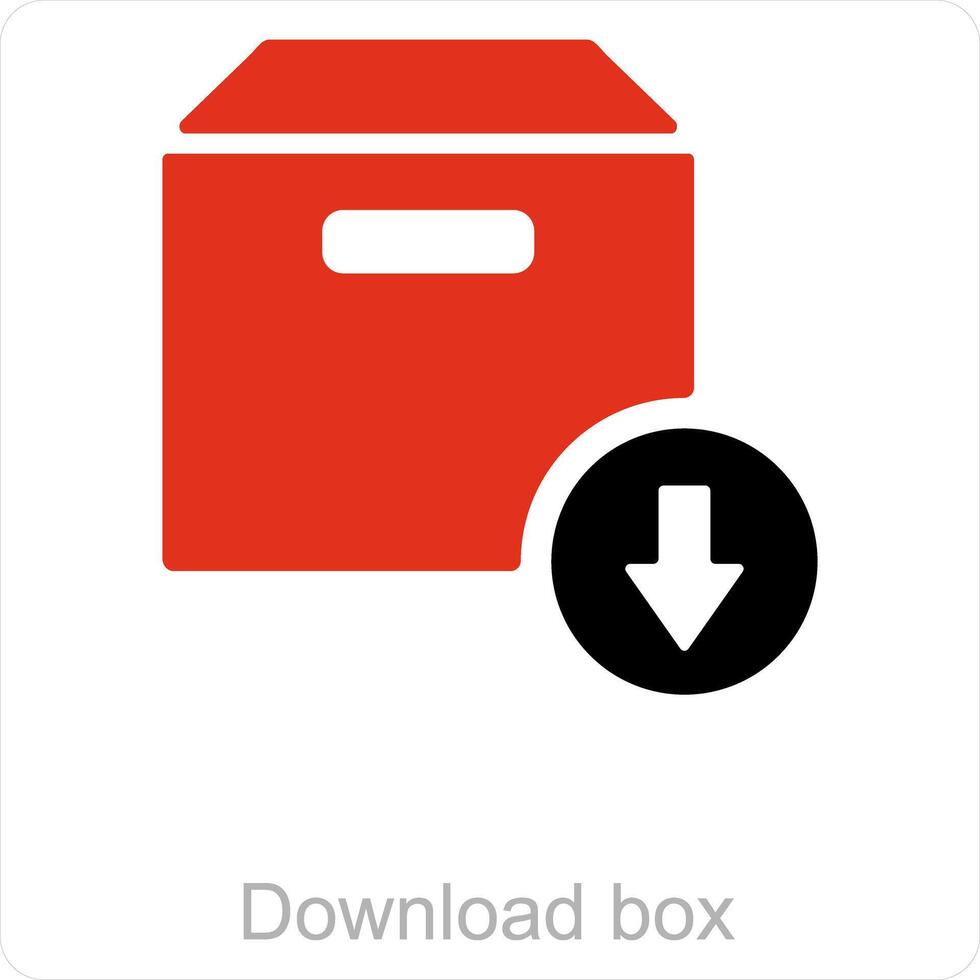 Download box and parcel icon concept vector