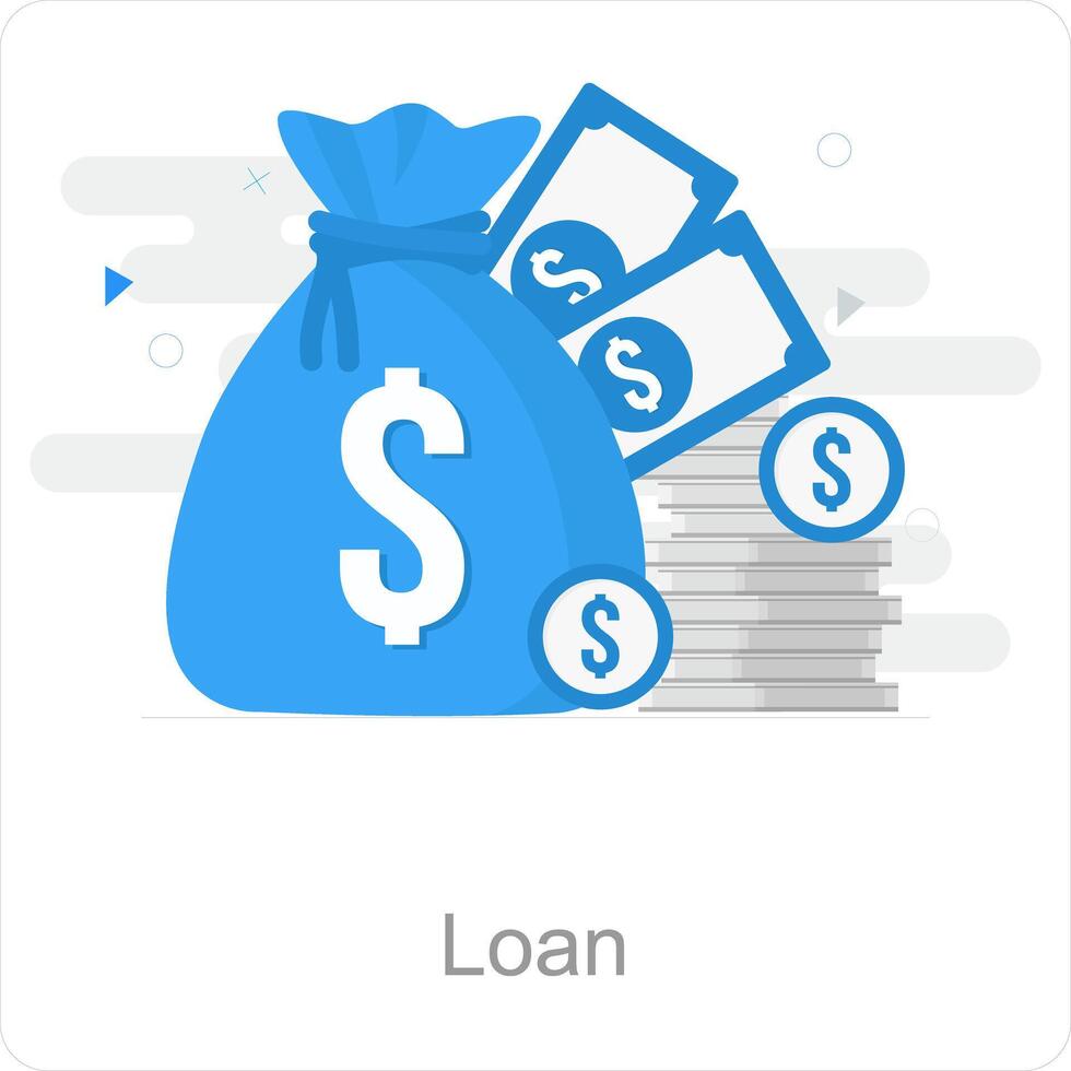 Loan and funding icon concept vector