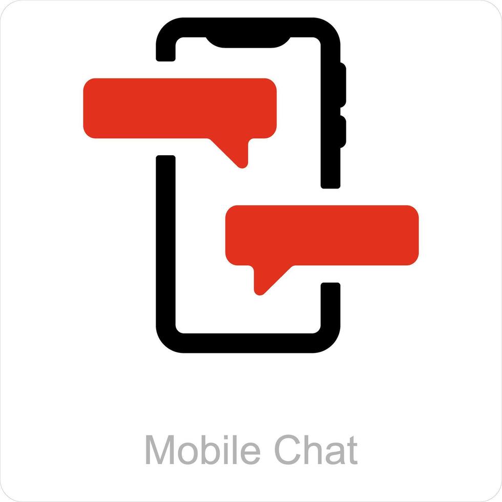 Mobile Chat and chat icon concept vector