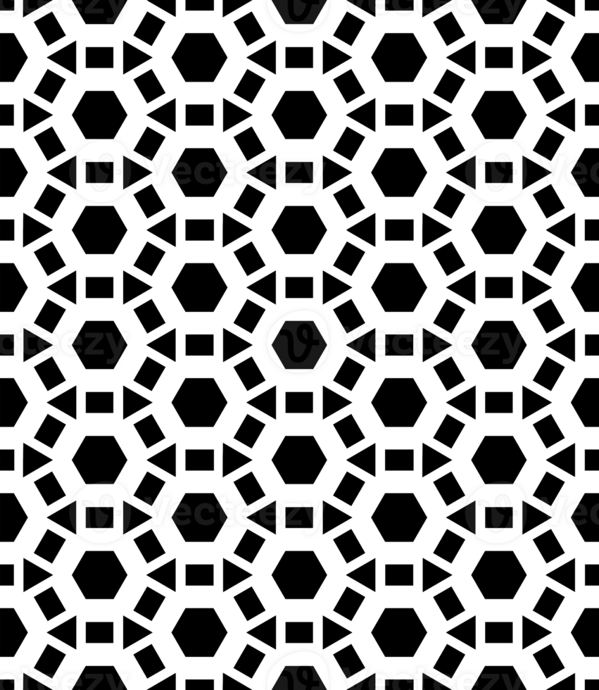Black seamless abstract pattern. Overlay for background and backdrop. Ornamental design. PNG graphic illustration with transparent background.