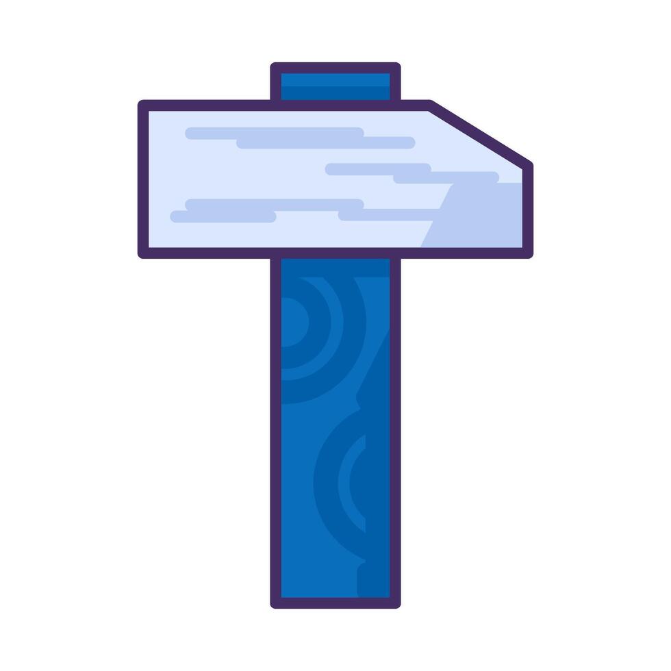 Blacksmith Hammer DIY Tool Stroked Icon vector