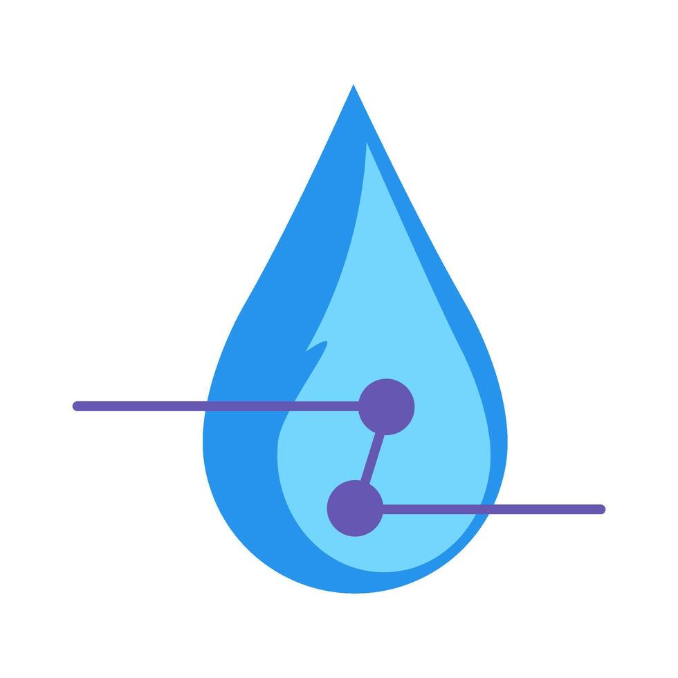 Raindrops Pipes Symbol Droplet Vivid Hue Of Blue vector