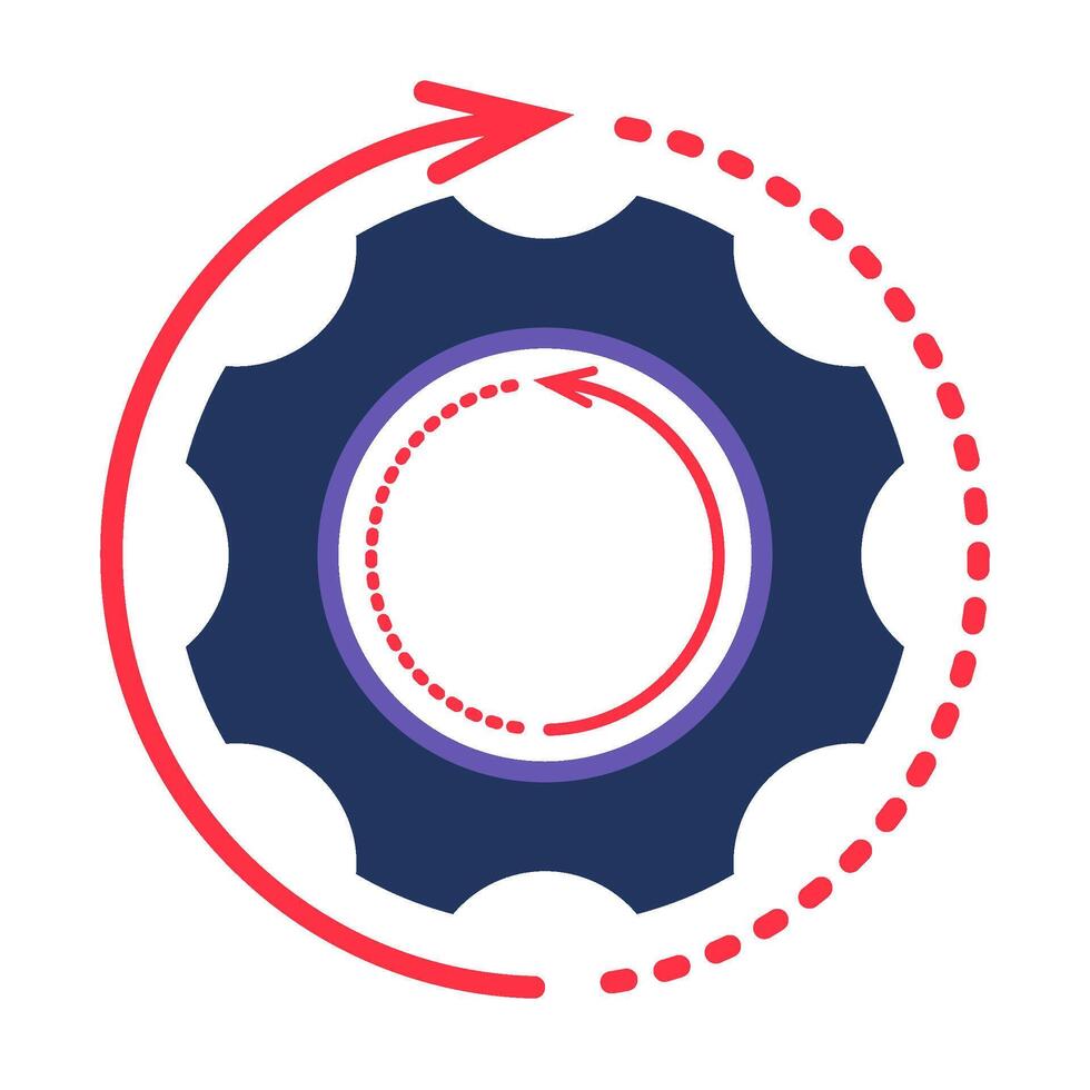 flechas rueda de engranaje rotaciones técnico ingenio vector