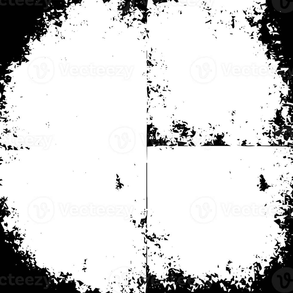 Grunge border texture background. Abstract frame overlay. PNG graphic illustration with transparent background.