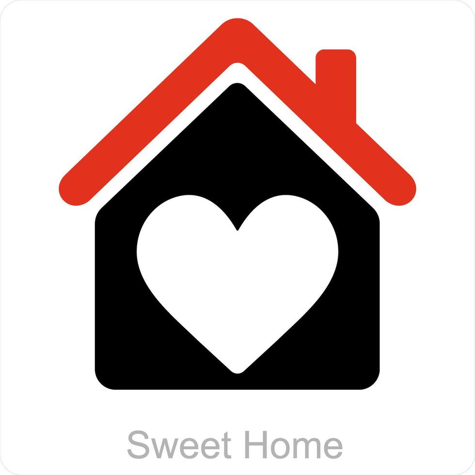 Sweet Home and couple house icon concept vector