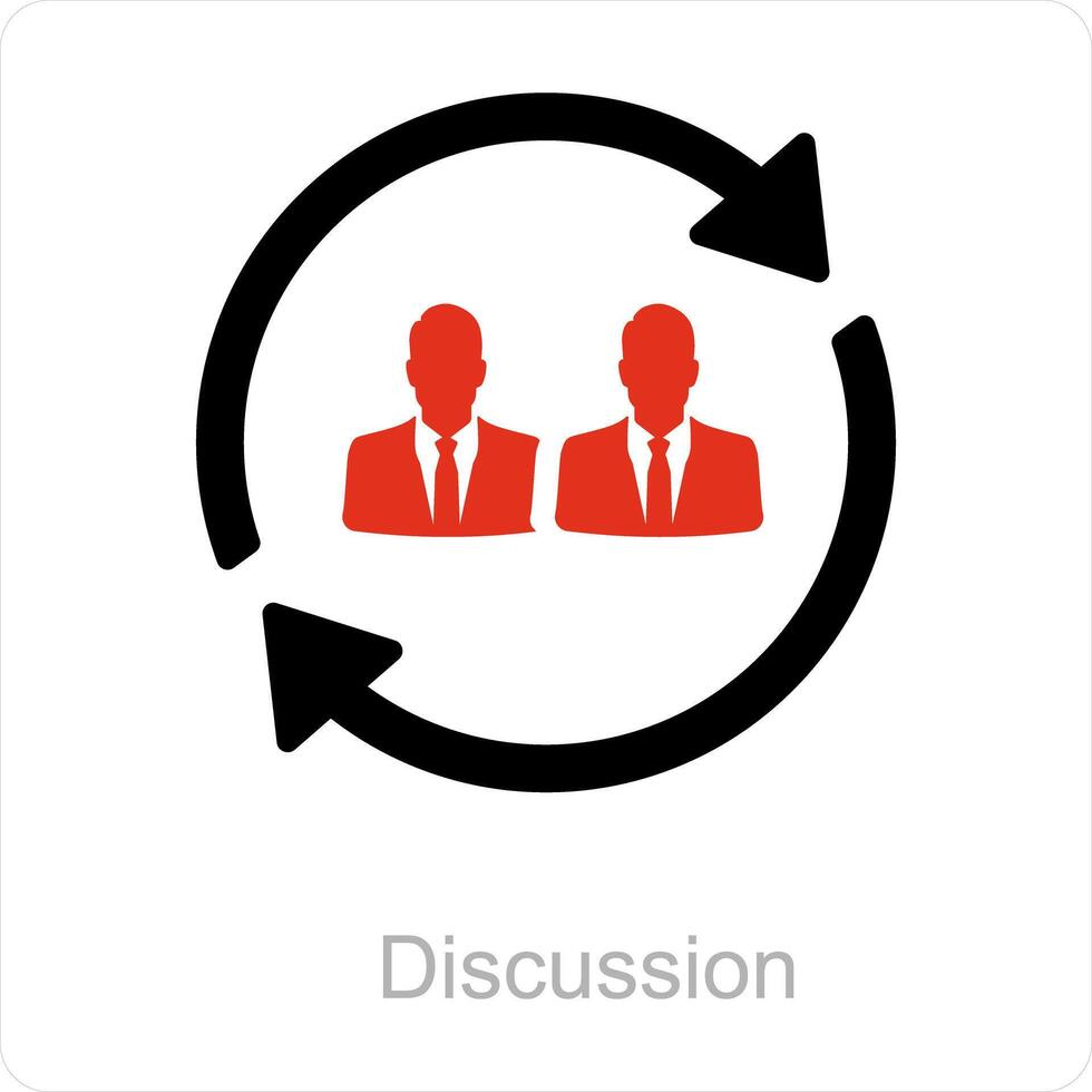 Discussion and idea icon concept vector