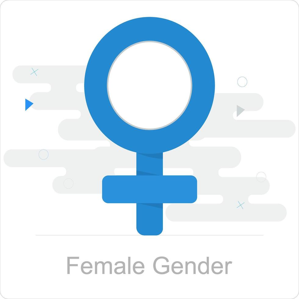 Female Gender and woman icon concept vector