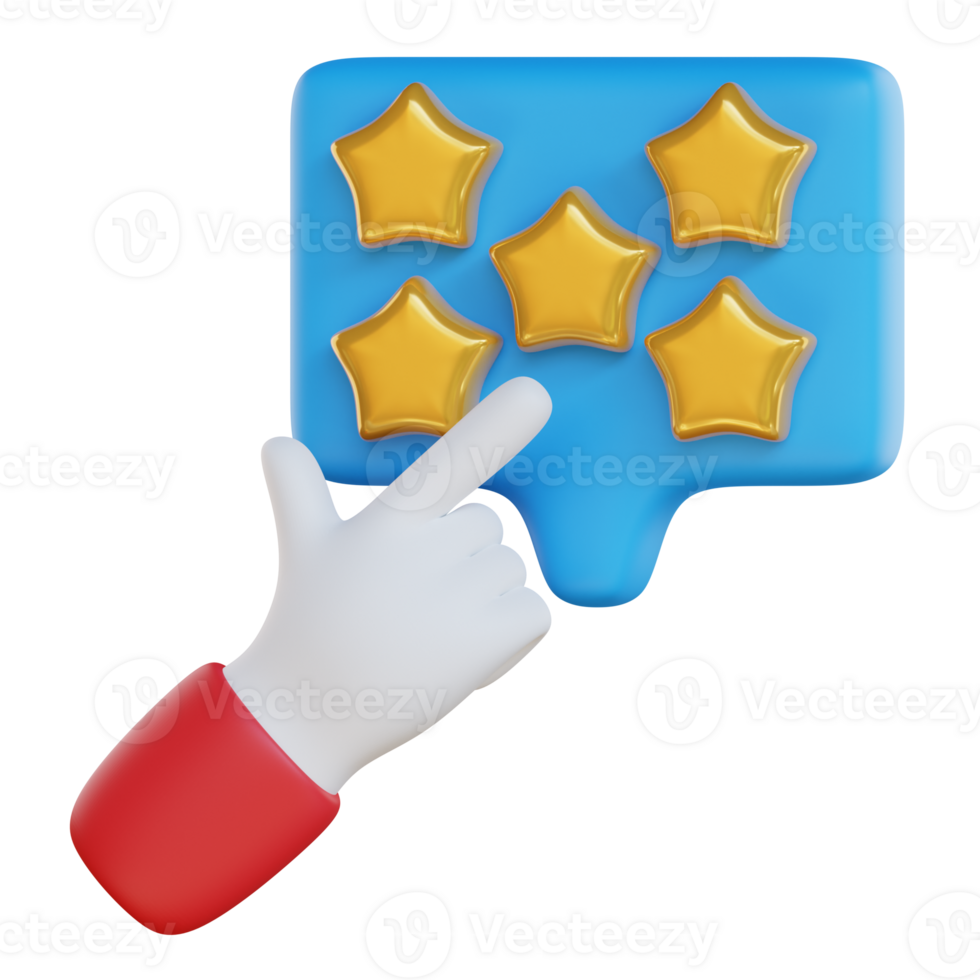 rating 3d icon illustration. customer and support 3d rendering png