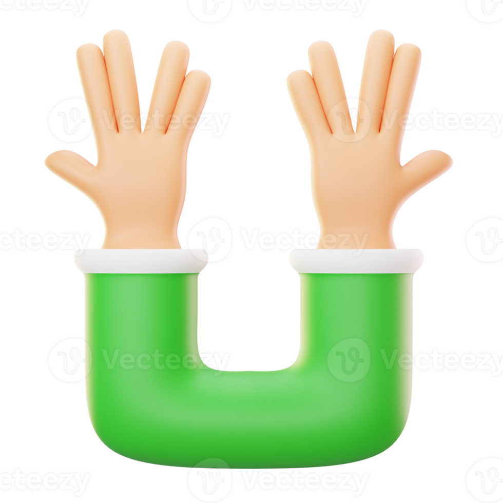 vuclan salute  3d icon illustration png