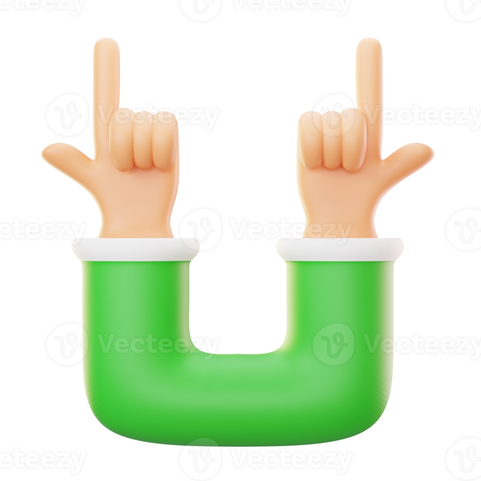 two hands pointing upword 3d icon illustration png