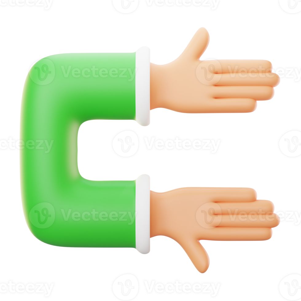 hands pointing right  3d icon illustration png