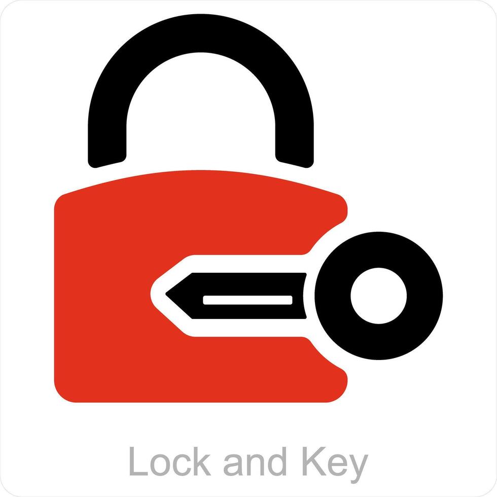 bloquear y llave icono concepto vector