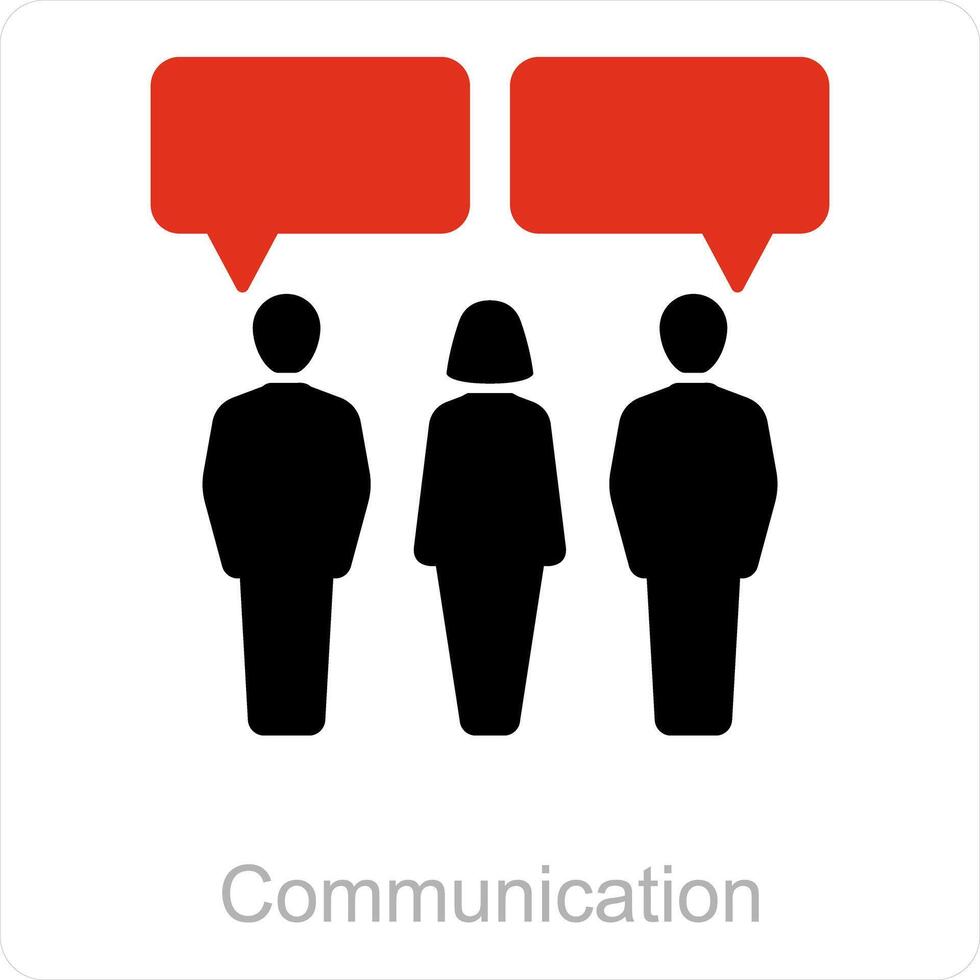 Communication and group icon concept vector