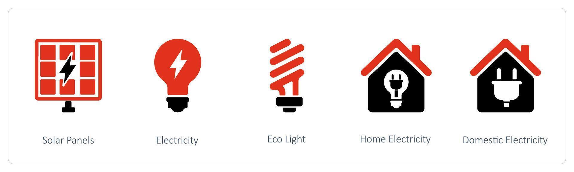 Solar Panels and Eco Light vector