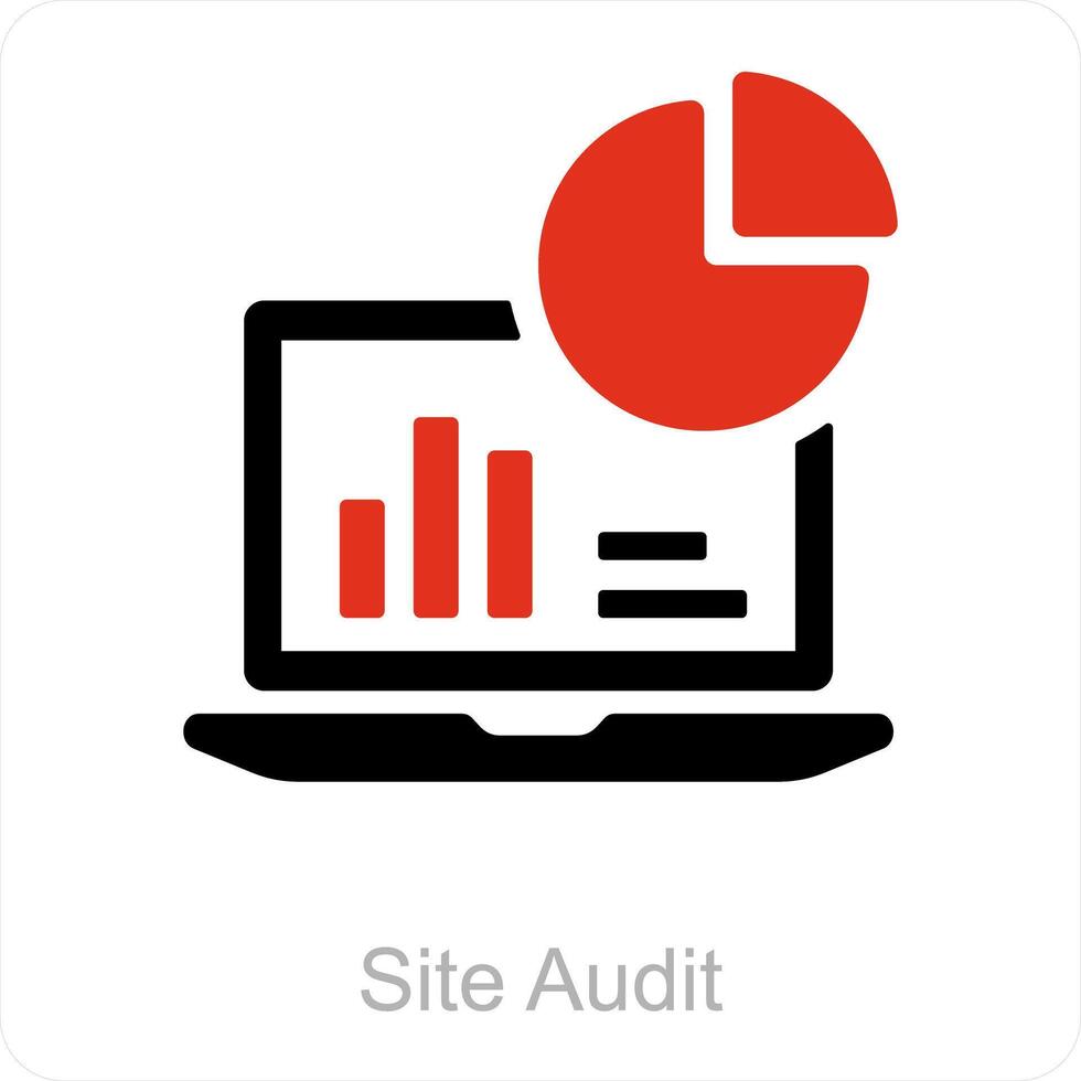 site audit and data icon concept vector