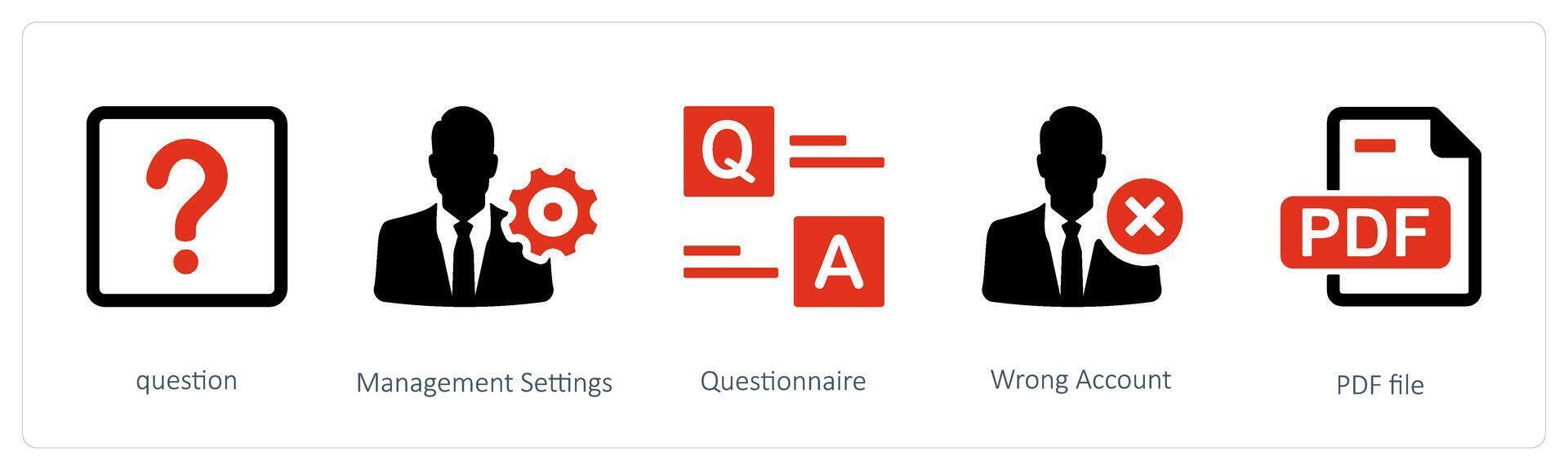 question, management settings vector